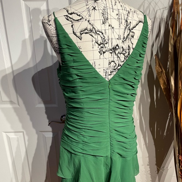 Fiji Silk Layer Draped Mermaid Fish Spaghetti Strap Formal Evening Prom Fit Flar - Picture 6 of 8